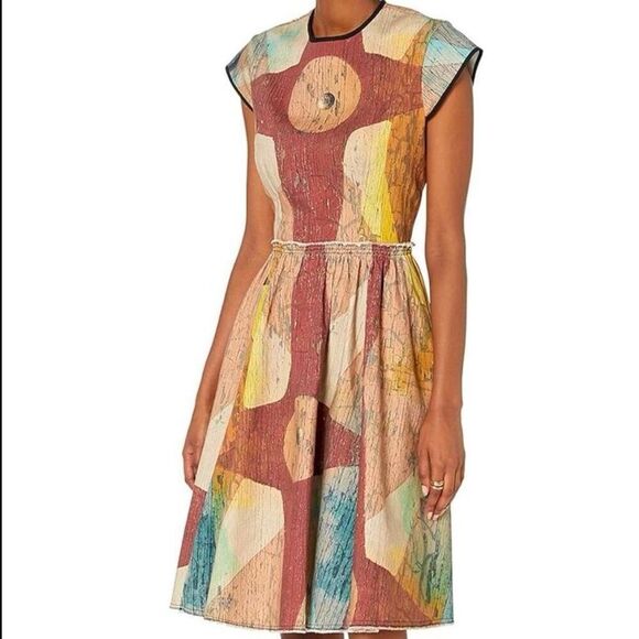 Making the Cut Carnival Painting Cap Sleeves A Line Dress Size XS - Picture 1 of 8